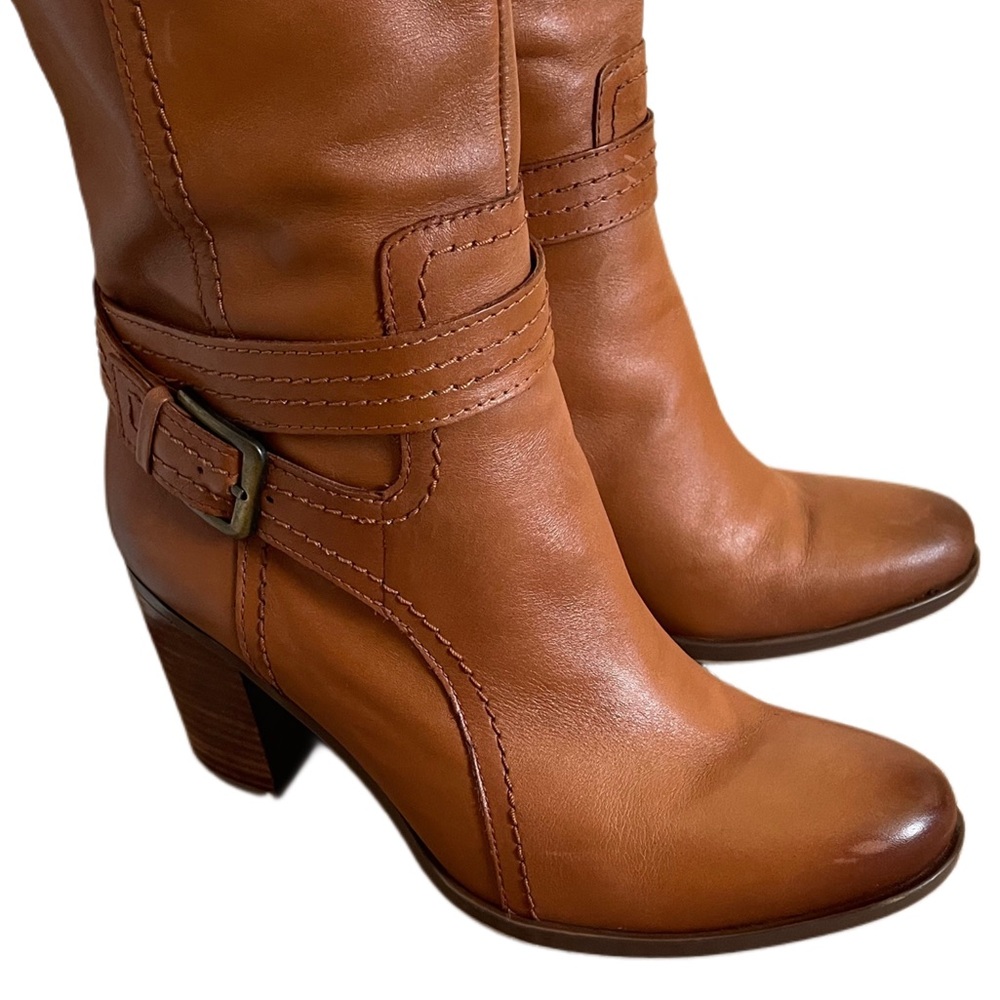 Naturalizer Brown Leather Calf Boots - Picture 2 of 13